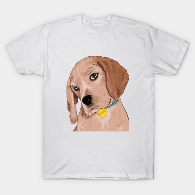 Curious Beagles T-Shirt by IdinDesignShop